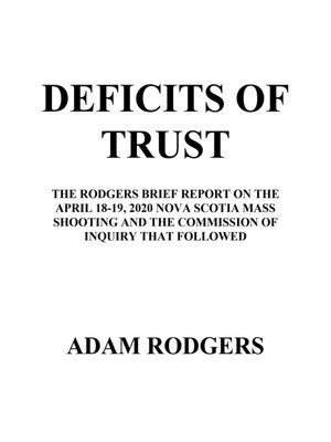 cover image of Deficits of Trust